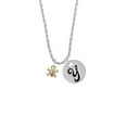 thumbnail image 2 of Delight Jewelry Goldtone Mini Skull & Bones with Crystals Silvertone Script Initial Disc - Y - Charm Necklace, 20"+3", 2 of 4