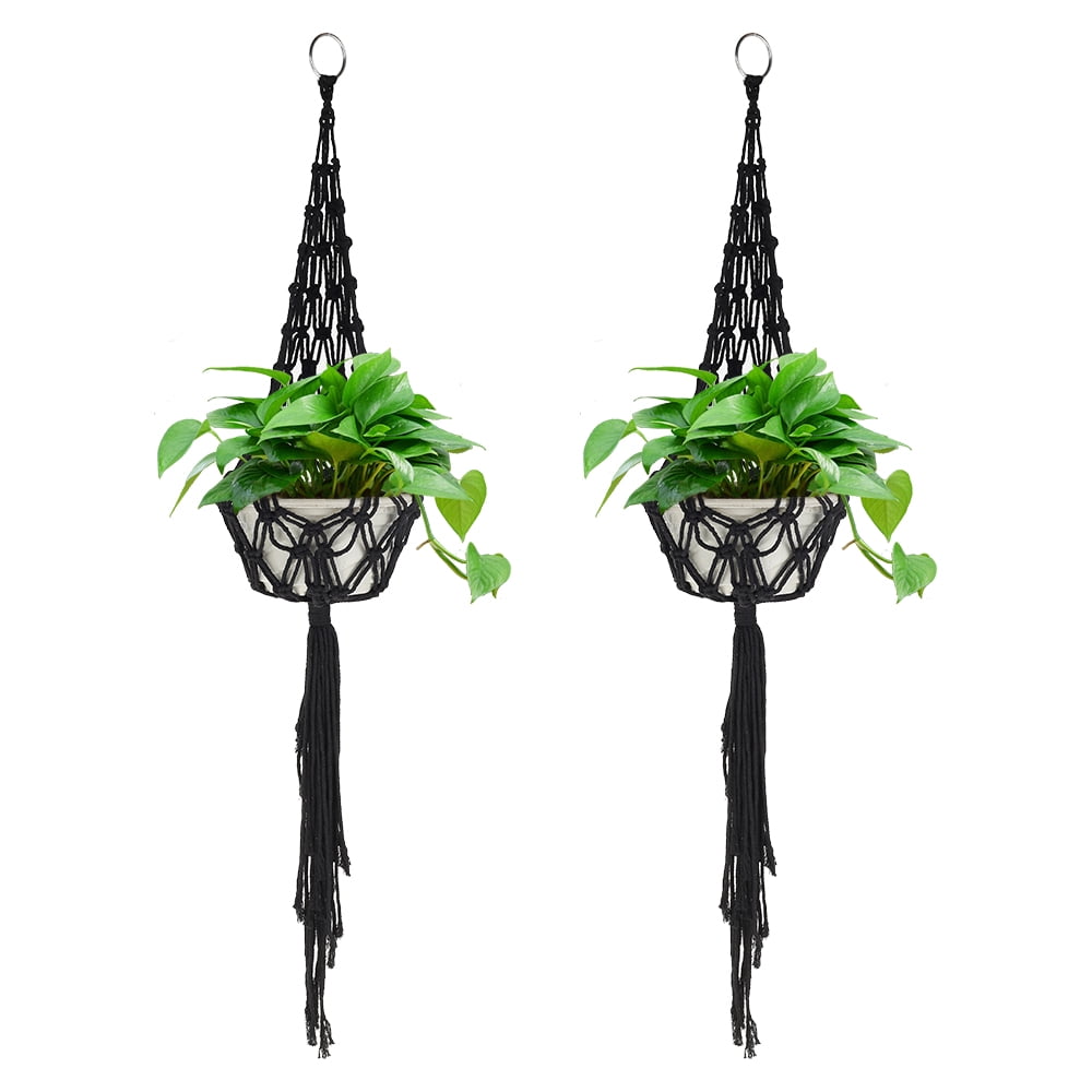 SchSin 2Pcs Macrame Plant Hanger Net Hanging Planter Flower Pot Holders