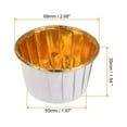 thumbnail image 2 of Uxcell White Gold Cupcake Cups, Aluminum Foil Standard Cupcake Liners 50 Pack, 2 of 6