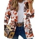 thumbnail image 3 of Puntoco Chaquetas para mujer Estampado de flores Negocio Turn Down Suit Abrigo de manga larga Prendas de abrigo Selecciones de flash Puntoco Puntoco-5218, 3 of 9
