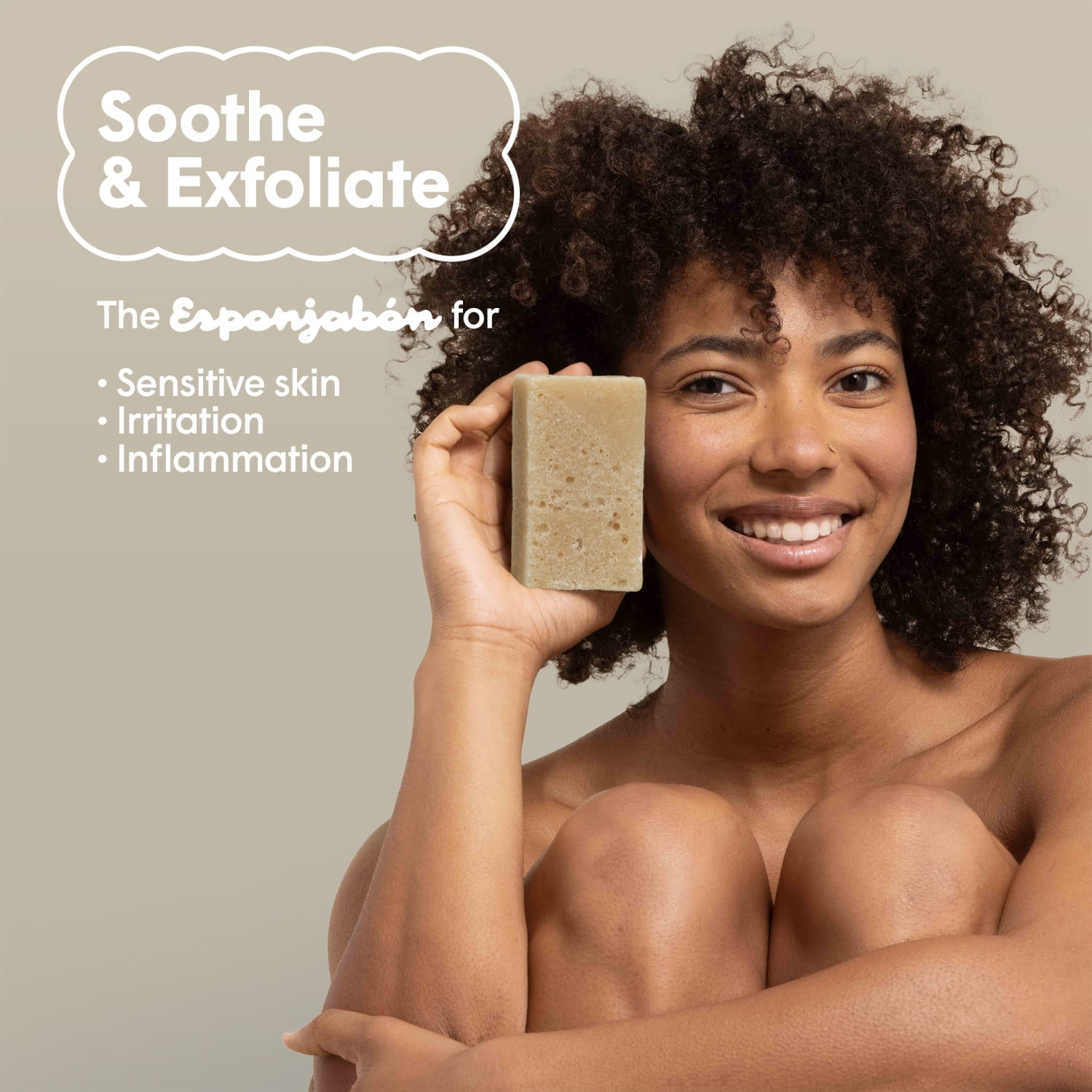 (3 pack) Esponjabon Oatmeal Soap Sponge - Soothe & Exfoliate 2-in-1 Soap Sponge - for Face and Body - 4.2 oz
