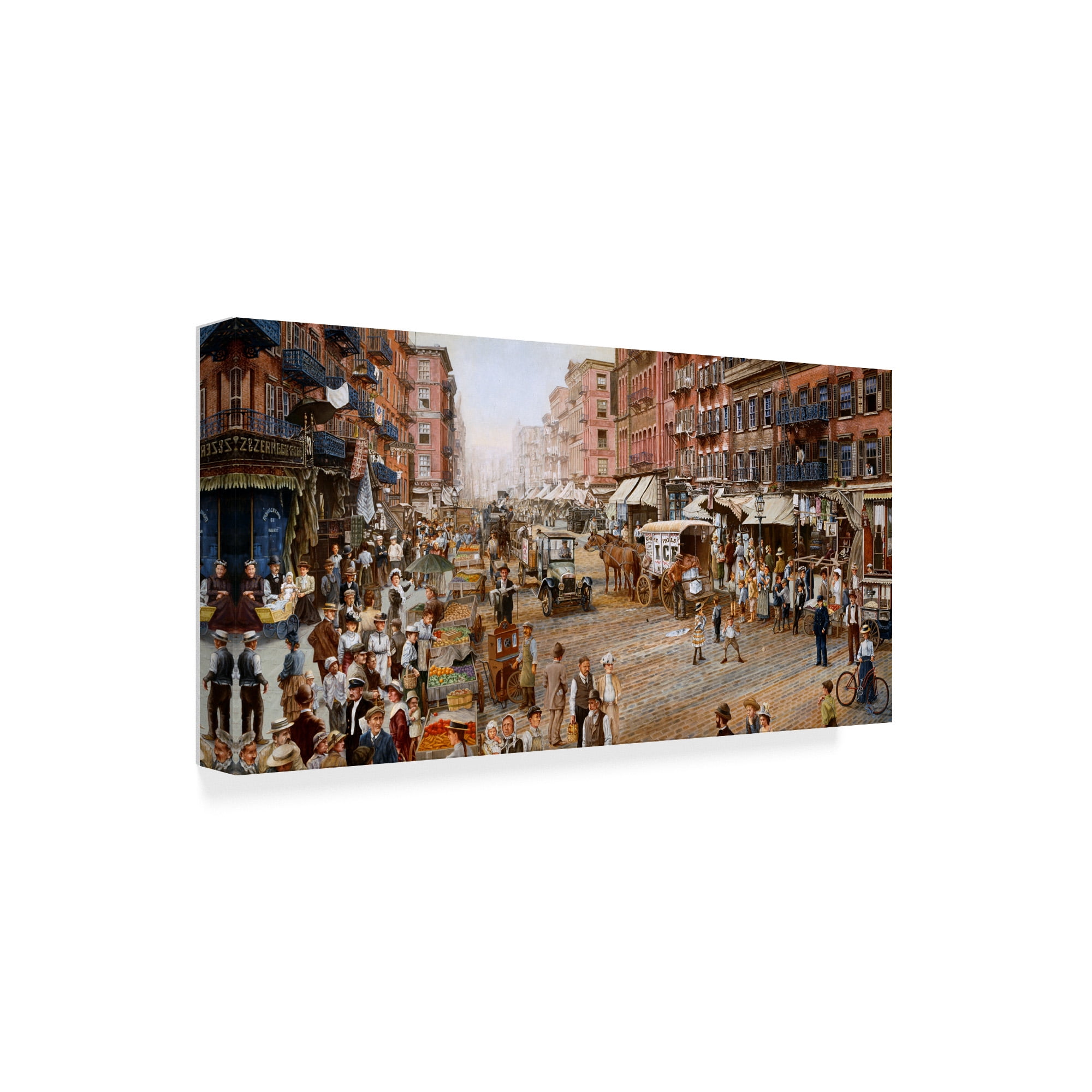 Trademark Fine Art 'The Street Merchants' Canvas Art by Les Ray