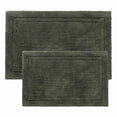 thumbnail image 5 of Cotton Solid 2-Piece Forest Green Highly Absorbent Non-Slip Backing Bath Rug Set by Superior, 5 of 12