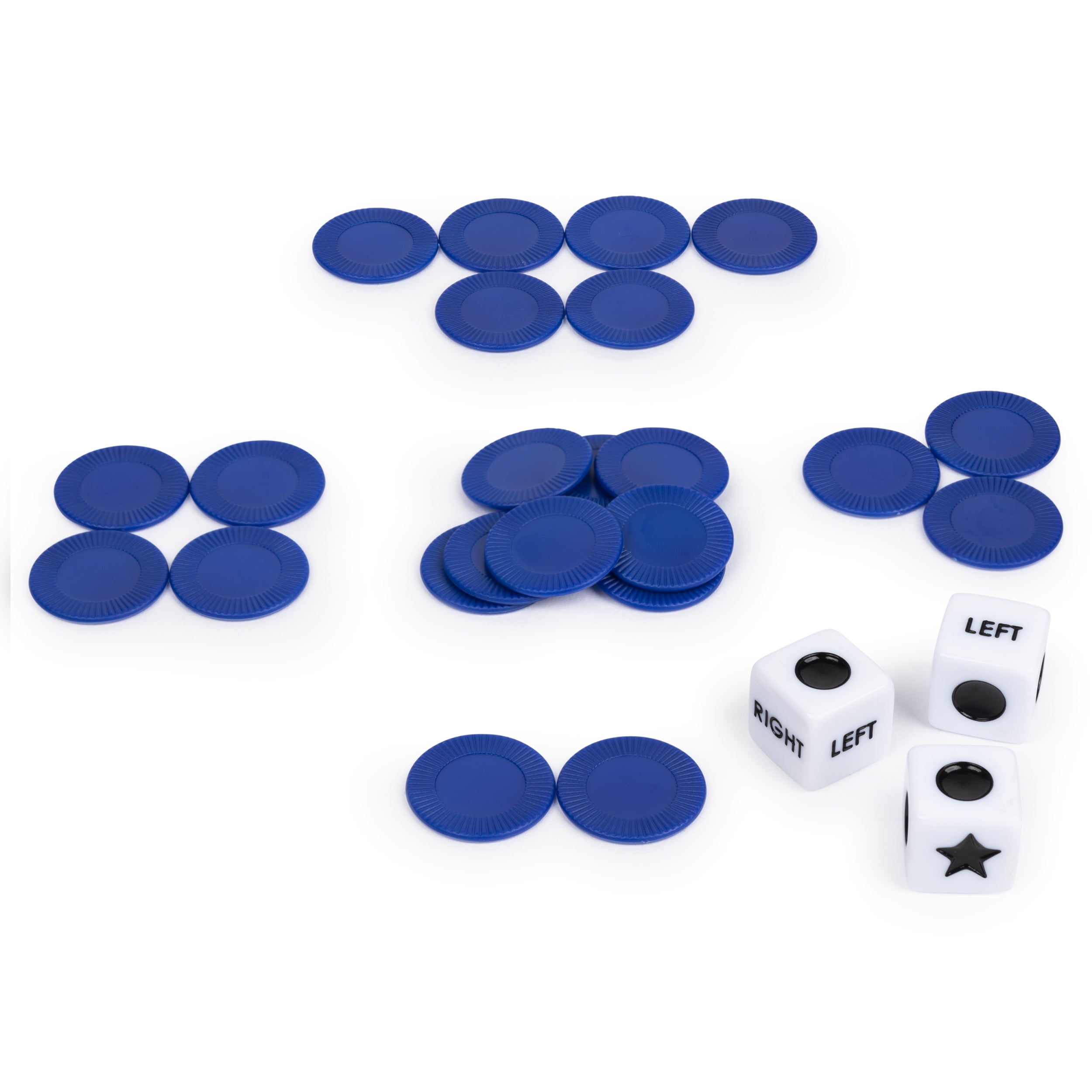 LCR® Left Center RightTM Dice Game Blue Tin-For 3 or more players 