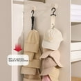 thumbnail image 4 of Callipe Hat Organizer Baseball Cap Rack with 360-Degree Rotating Hook Foldable Design Multi-Functional Organizer Cap Display Holder, 4 of 7