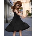 thumbnail image 6 of Arshiner Girls Summer Dress Casual Loose Sleeveless Sundress Flowy Beach Maxi Dresses with Pockets, 6 of 6