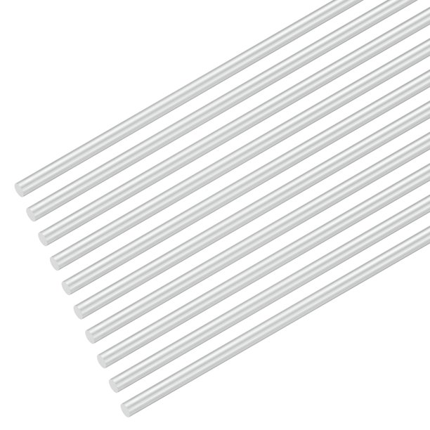 Uxcell 20-Pack Varilla Redonda de Aluminio 4mm x 200mm 6061 Aluminio para Manualidades DIY