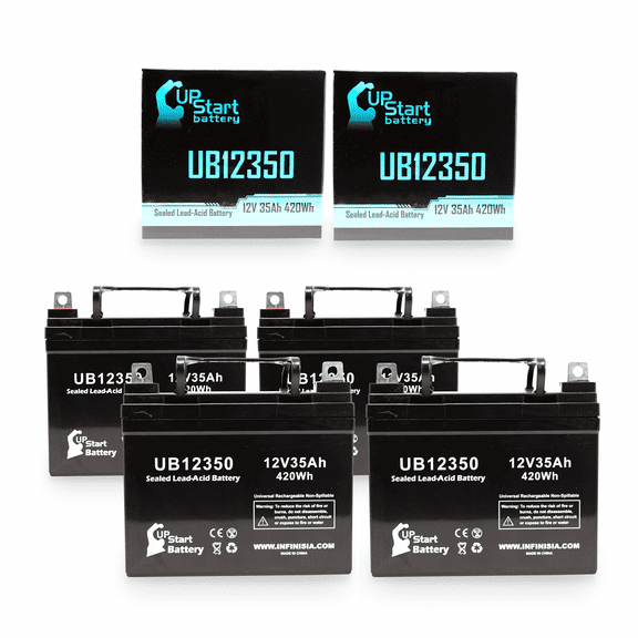 4x Pack - Compatible BEST TECHNOLOGIES BA12 Battery - Replacement UB12350 Universal Sealed Lead Acid Battery (12V 35Ah, 35000mAh, L1 Terminal, AGM, SLA)