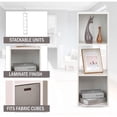 thumbnail image 2 of Juggernaut Storage 3-Cube Wood Storage Shelf Bookshelf Organizer, White, 2 of 8