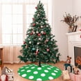 thumbnail image 7 of Rateoe Green And White Polka Dot Print Christmas Tree Skirt 36" for Xmas Holiday New Year Party Circle Tree Mat Ornaments Decoration, 7 of 7
