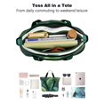 thumbnail image 4 of Tote Bag for Women - Tropical Palm Leaves in Hawaii Shoulder Bag - Large Utility Work Duffle Bag with Zipper Handbag for Travel, Work, Sprots, 4 of 5