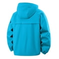 thumbnail image 4 of Wutalume Women's Fashionable Thickened Hooded Outdoor Hiking Jacket Solid-Colour Windbreaker Outerwear, Lightweight and Durable, Perfect for Adventure and Daily Use,Blue XL, 4 of 5