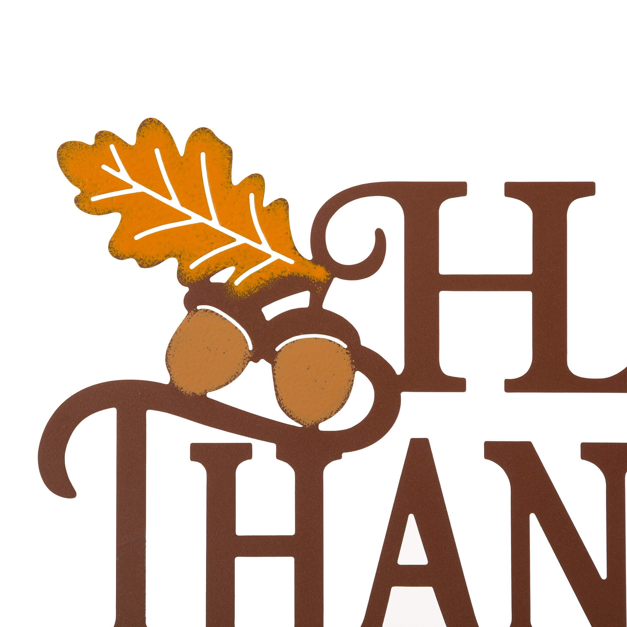 Glitzhome 24 in. L Metal Happy Thanksgiving Wall Decor 2006000082 - The  Home Depot