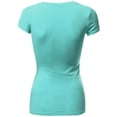 thumbnail image 3 of FashionOutfit Women's Basic Short Sleeve Round Neck T-shirt Tops, 3 of 4