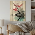 thumbnail image 2 of Designart "Sumi Lake Asian Painting I" Asian Print on Natural Pine Wood, 2 of 5