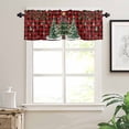 thumbnail image 7 of Grey Christmas Snowman Curtain Valances Set Xmas Snowflake Elk Tree Balls Kitchen Curtains 24&nbsp;inch Length Rod Pocket Valance and Tiers 3 Piece Set Small Bedroom Bathroom Laundry Decor, 7 of 7