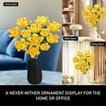 thumbnail image 4 of Remocguys Yellow Roses Flower Bouquet Building Set Compatible with Lego Flowers Home Decor 585 Pcs, 4 of 8