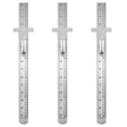 thumbnail image 1 of Juego de 3 reglas de acero inoxidable de 15 cm, regla métrica de metal, regla milimétrica de precisión para maquinistas, M plateada, 1 of 5
