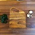 thumbnail image 6 of Aventura Design Wood Cutting Board for Kitchen, 12.75"L x 10"W Shaped Wooden Cutting Boards with Handle, Charcuterie Boards, Serving Platter for Cheese & Kitchen Decoration, 6 of 7