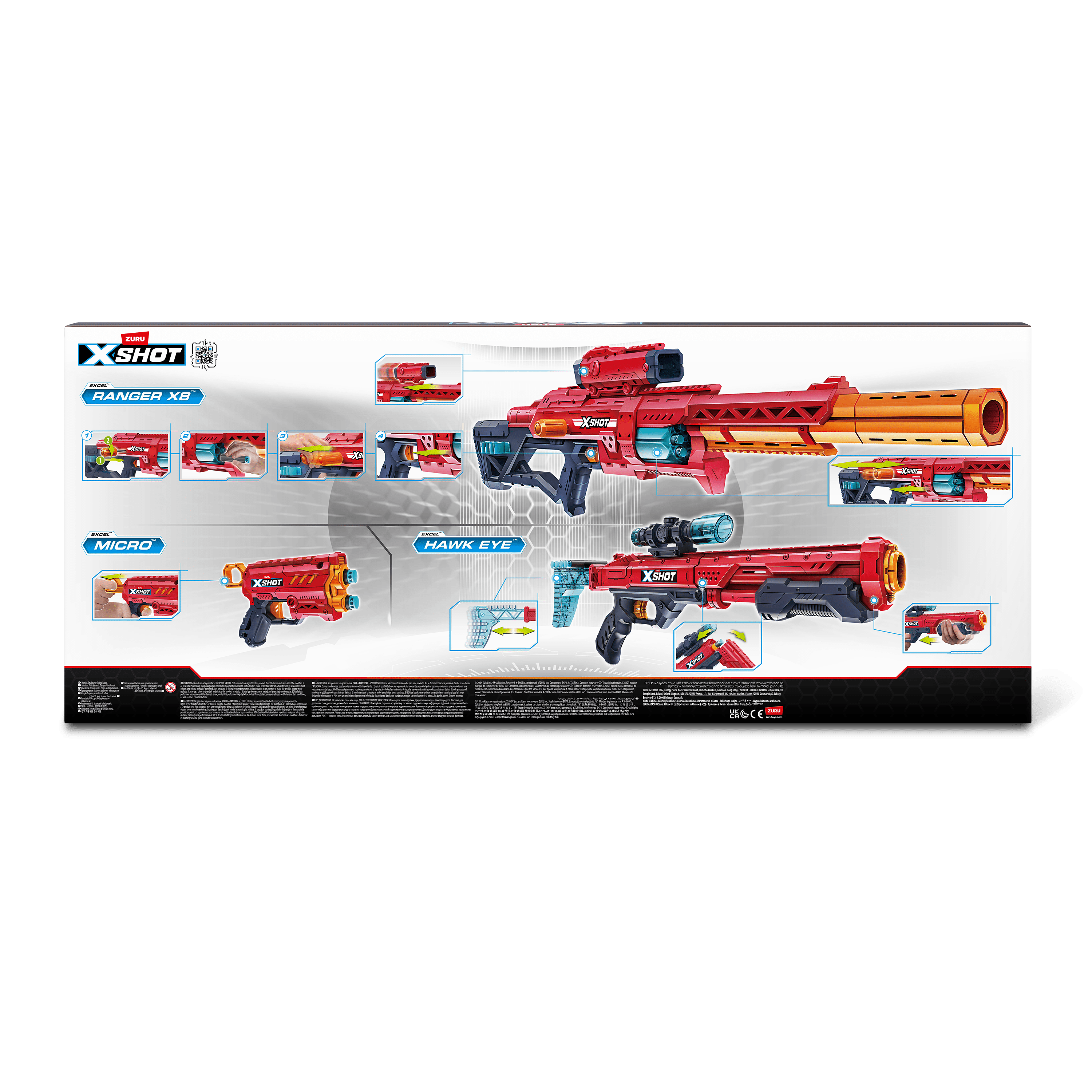 XSHOT Excel Combo Pack Ranger X8, Hawkeye, and 2 Micros by