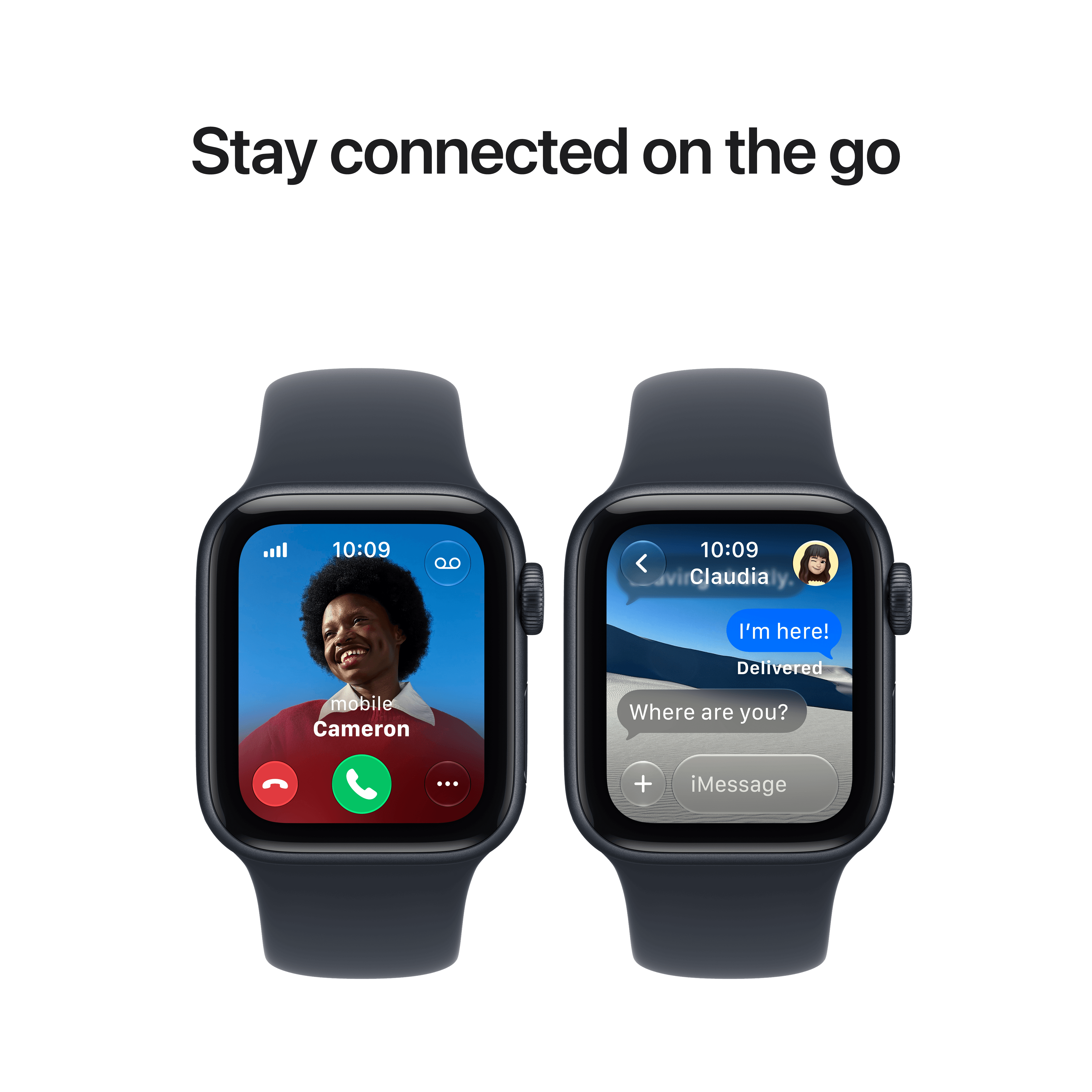 Apple Watch SE 3 [GPS + Cellular 40mm] Smartwatch with Midnight Aluminum Case with Navy Blue Sport Band - M/L