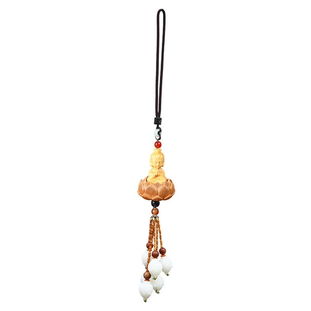 GUOOL Auto Interior Buddhist Statue on Lotus Pendant Accessory Hanging Charm Decor Guanyin