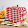 thumbnail image 2 of Toaster Cover 4 Slice, Red White Plaid Dustproof Bakeware Oven Protector with Top Hook, Modern Farmhouse Buffalo Check Gingham Waterproof Small Kitchen Appliance Toasters Dust Cover, 12"x11"x8", 2 of 9