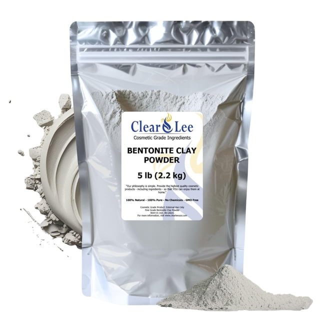 Arcilla bentonita en polvo ClearLee, grado cosmético, 2,27 kg
