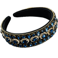 thumbnail image 1 of Diadema acolchada con diamantes de imitación, diademas adornadas con cristales barrocos, diademas con cuentas de colores, accesorio de aro para el cabello con joyas de moda, 1 of 5
