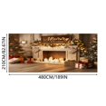 thumbnail image 3 of 189*82.67inChristmas Fireplace Garage Door Decorations Cover, Winter Santa Xmas Tree Garage Background, New Year Xmas Family Holiday Party Outdoor Indoor Yard Decor Supplies（H）, 3 of 3