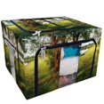 thumbnail image 1 of EREHome Fairytale style forest scene lake trees vibrant sunset Storage Bag Clear Window Storage Bins Boxes Large Capacity Foldable Stackable Organizer With Steel Metal Frame For Clothes,Closets, 1 of 3