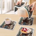 thumbnail image 5 of Western Texas Stars Pot Holders for Kitchen Heatproof Potholder, 3 Pack Teal Brwon Vintage Wooden Plank Hot Pads Multipurpose Oven Pads Cloth Potholders Trivet for Cooking Baking, 5 of 8