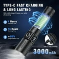 thumbnail image 5 of LED Flashlight, High Powered High Lumens Super Bright Flashlight, Rechargeable Flashlights High Lumens, 6 Modes Zoomable Waterproof Flash Lights for Emergency, Camping, Hiking, 5 of 7