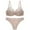 Khaki, variant on DPTALR Women Sexy Lace Solid Underwear Pajamas Embroidered Ladies Steel Rings Intimates Set