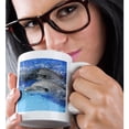 thumbnail image 2 of 3drose, Two Dolphins Surfacing Together at Oceanographic Aquarium N Valencia, Spain, 11oz Mug, 2 of 6