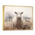 thumbnail image 2 of Designart "Sheep Silent Euphony" Animals Floater Framed Wall Decor, 2 of 7