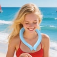 thumbnail image 3 of Reusable Neck Cooler TPU Ice Gel Collar 100ml Leak Proof Freezable 2+ Hours Chill 30-Min Freezer Prep Slim 2.5cm Width 2 Gel Inserts Storage Pouch for Summer Heat Outdoor Sports, 3 of 5