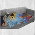 thumbnail image 6 of Turtle Soft Flannel Fleece Throw Blanket, Funny Style Underwater Sea Animals Baby Turtle and Fish Pattern, Cozy Plush for Indoor and Outdoor Use, 60" x 80", Multicolor, by Ambesonne, 6 of 6