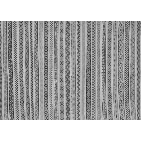 Ahgly Company Indoor Rectangle Abstract Gray Modern Area Rugs, 2' x 4'