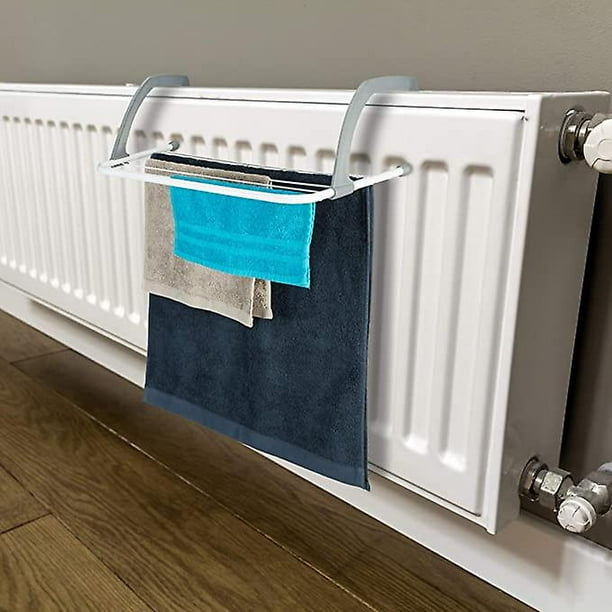 Clothes airer Hanging rack for radiator and balcony small large white 50 cm long Walmart