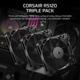 thumbnail image 2 of Paquete triple de ventilador Corsair RS120 PWM de 120 mm con cadena tipo margarita, 2 of 6