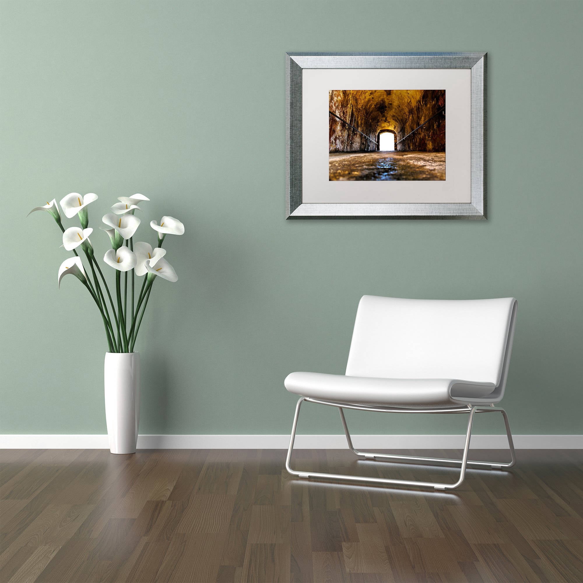 Trademark Fine Art "Castillo de San Felipe del Morro 13" Canvas Art by CATeyes, White Matte, Silver Frame
