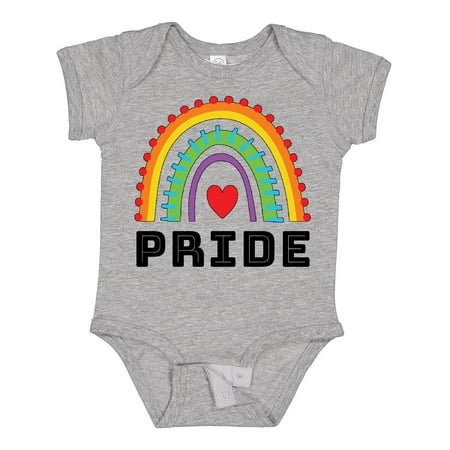 

Inktastic Pride Rainbow with Heart Gift Baby Boy or Baby Girl Bodysuit