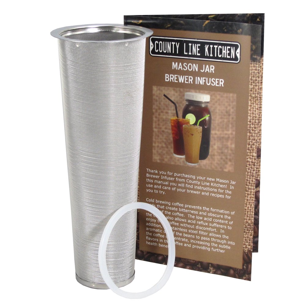 County Line Kitchen Cold Brew Coffee Filter For Use With 2 Quart Mason