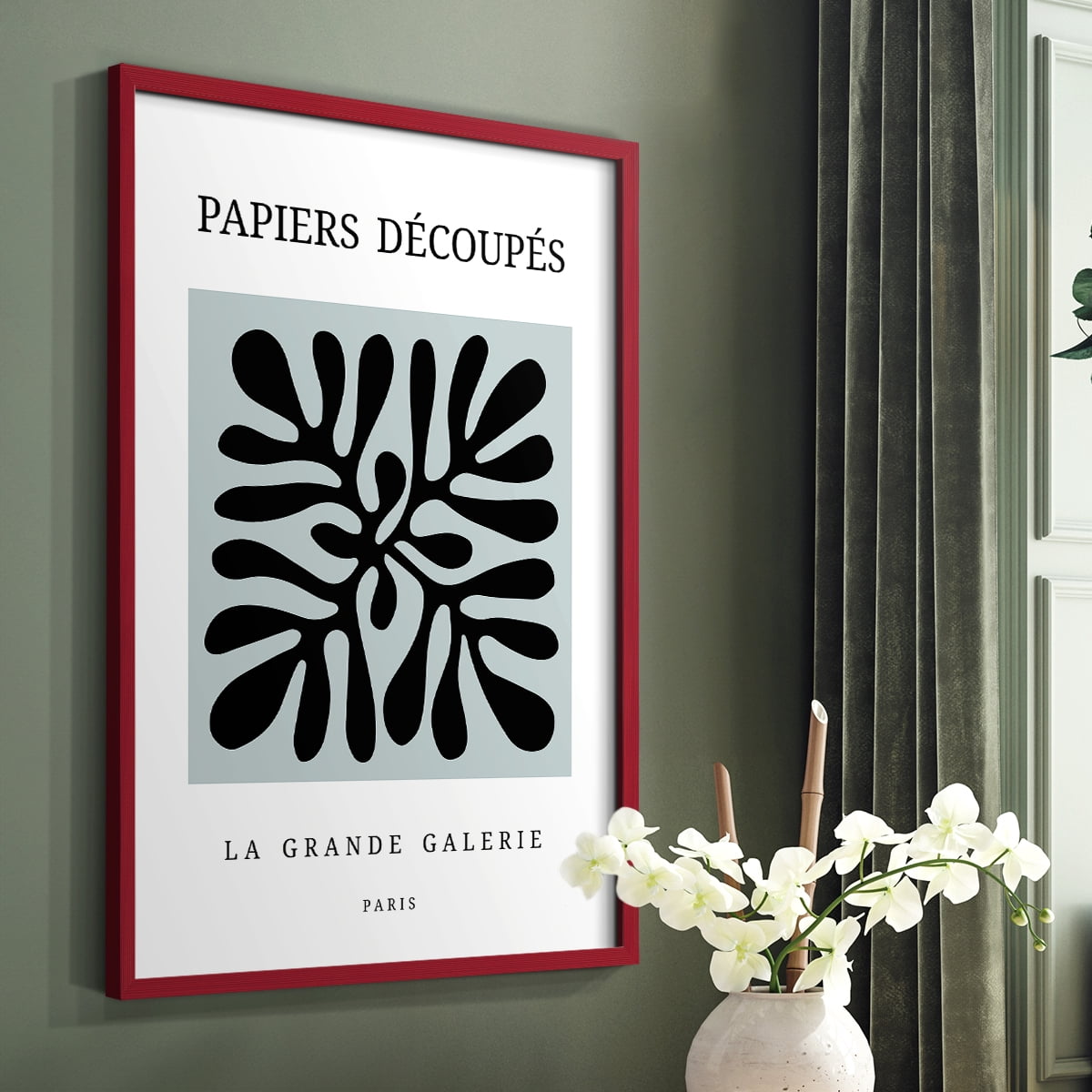 Matisse CCCXCII in Red Solid Wood 22 x 28 Framed Print