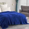 thumbnail image 3 of Exclusivo Mezcla Plush Fuzzy Fleece King Size Blanket, Super Soft Fluffy and Thick Blankets (Cobalt Blue, 90"x104"), 3 of 7