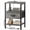 Grey, variant on Nightstand with Charging Station, Bed Side Table with Adjustable Fabric Drawer, Night Stand for Bedroom, 3-Tier Storage End Table, for Living Room, White Maple