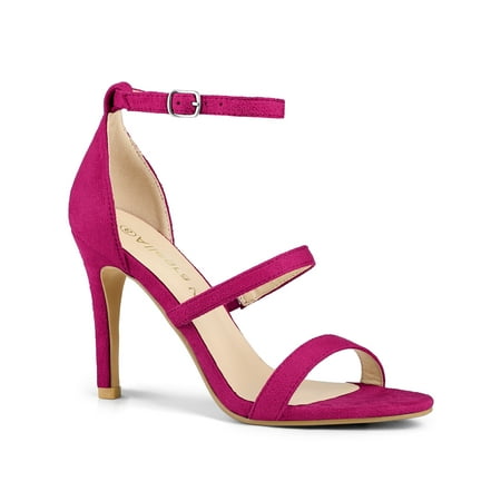 

Allegra K Women s Sandals Stiletto Heels Triple Straps High Heels Sandals
