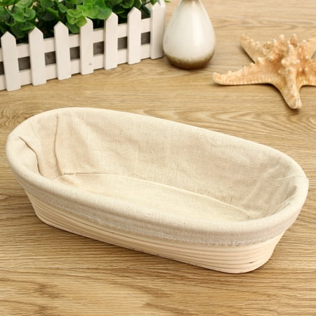 - Banneton Proofing Basket Set Bowl Scraper & Brotform Cloth Liner for Rising Round Crispy Crust Baked Bread Making Dough Shape Loaf Boules