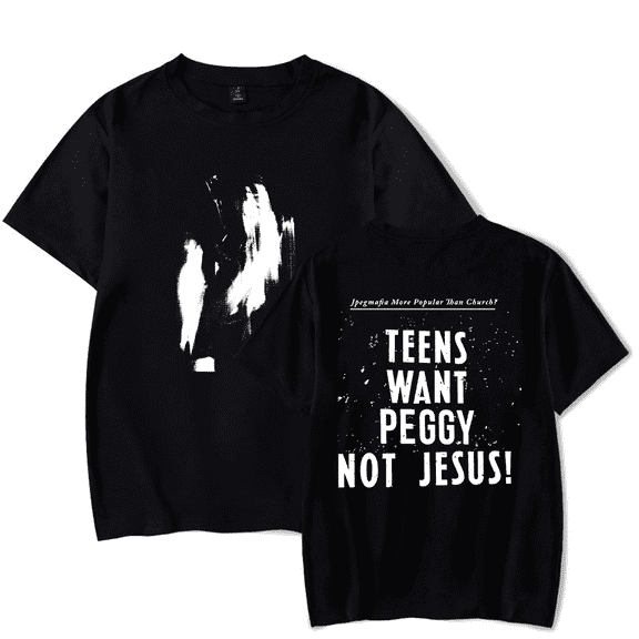 Jpegmafia Merch T-Shirt Teens Want Peggy Not Jesus T Shirts Hip Hop Rapper For Men Women Short Sleeve Tee